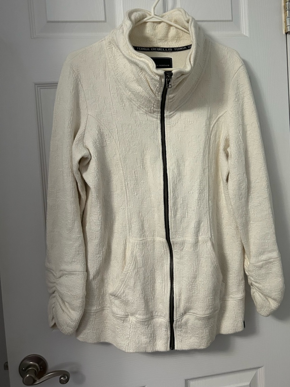 Cream Full-Zip Teddy Jacket